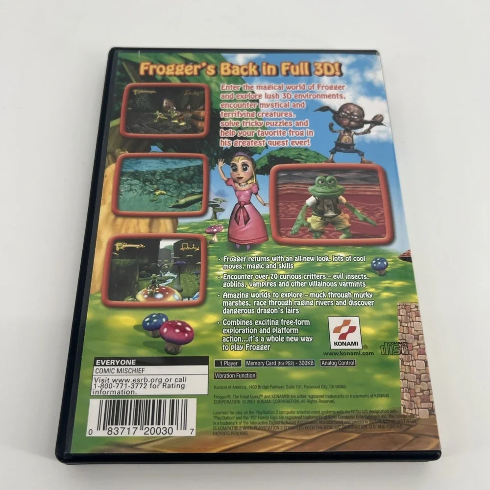 Frogger The Great Quest Sony PlayStation 2 2001 CIB Complete Video Game PS2